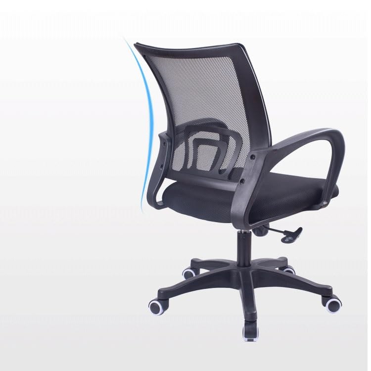 Ergonomic Mesh Office Chair with Adjustable Height & 360° Swivel - Modern Minimalist Design with Lumbar Support for Home & Office Workspaces - Perfect for Long Hours of Computer Work, Gaming & Study