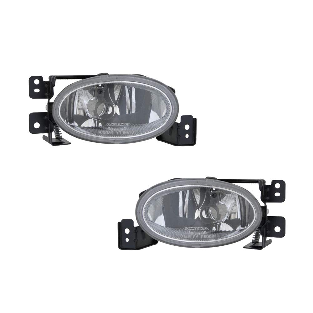 06-08 Acura TSX Fog Lights Bumper Lamps Pair Set - Left Driver & Right Passenger Side - Durable Weatherproof Driving Lights for Night Visibility & Off-Road Use