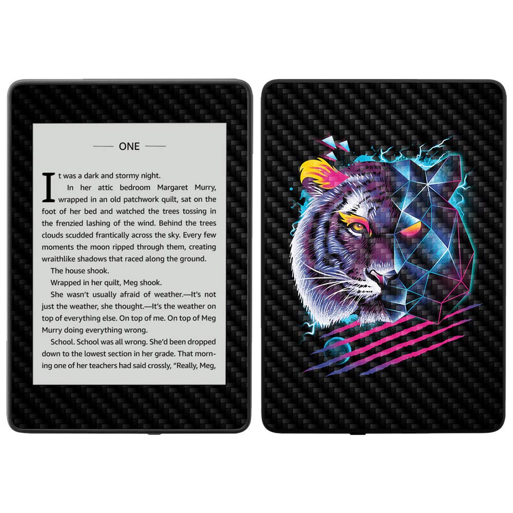 MightySkins Carbon Fiber Skin for Amazon Kindle Paperwhite 2018 (10th Gen) - Corgi Kawaii Design | Waterproof Protective Cover | Durable Textured Finish | Easy to Apply & Remove | Made in USA | Perfect for Reading, Travel & Daily Use