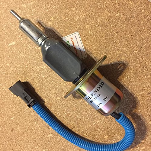 24V Stop Solenoid Valve 2PC for Komatsu PC300-7 PC360-7 Excavator - Replacement Part 4063712 6743-81-9141 SA-5030-24 - Perfect for Engine Shutoff & Hydraulic System Control
