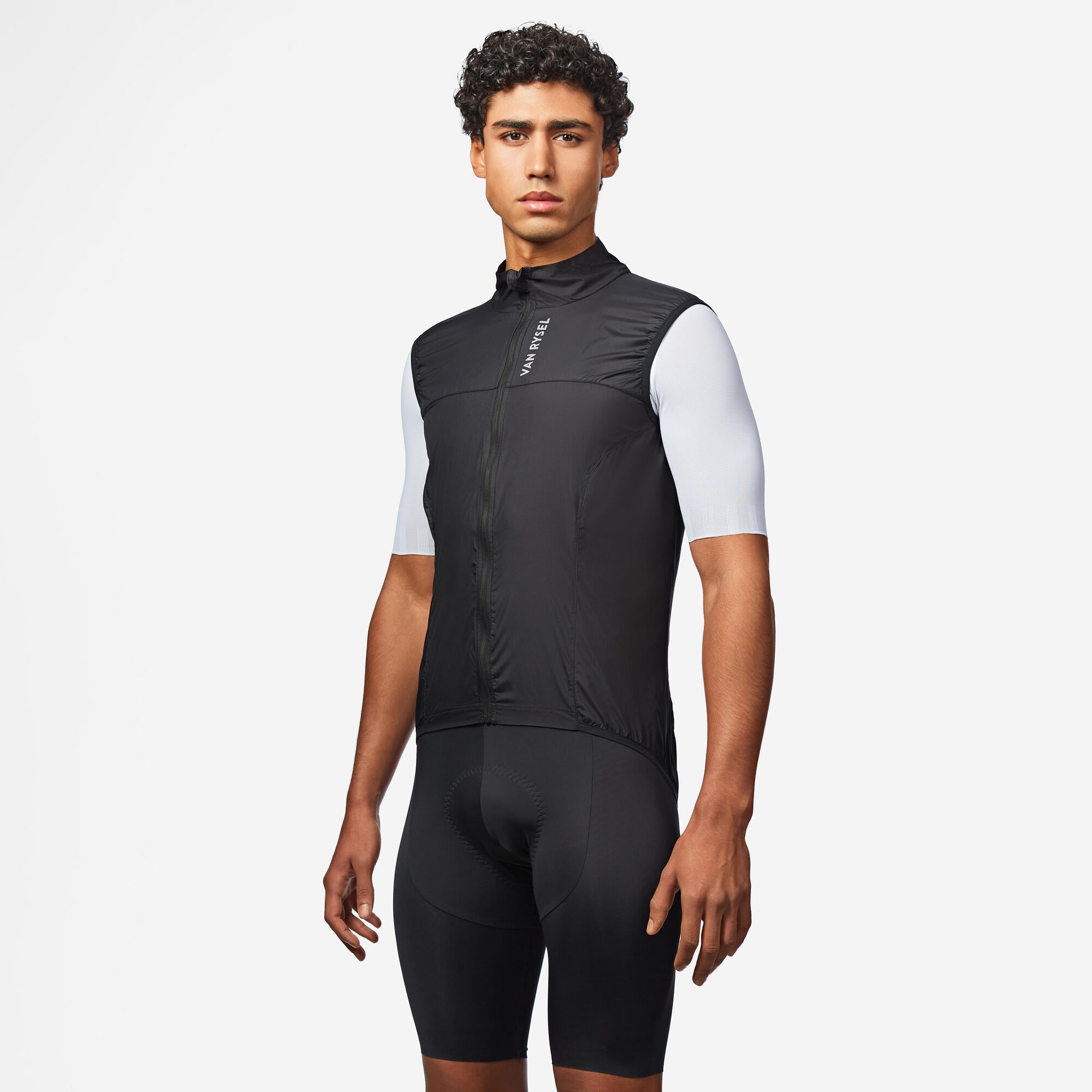 Van Rysel Men's Ultralight Cycling Wind Vest - Breathable & Water-Resistant Running Jacket for Outdoor Sports, Cycling & Jogging