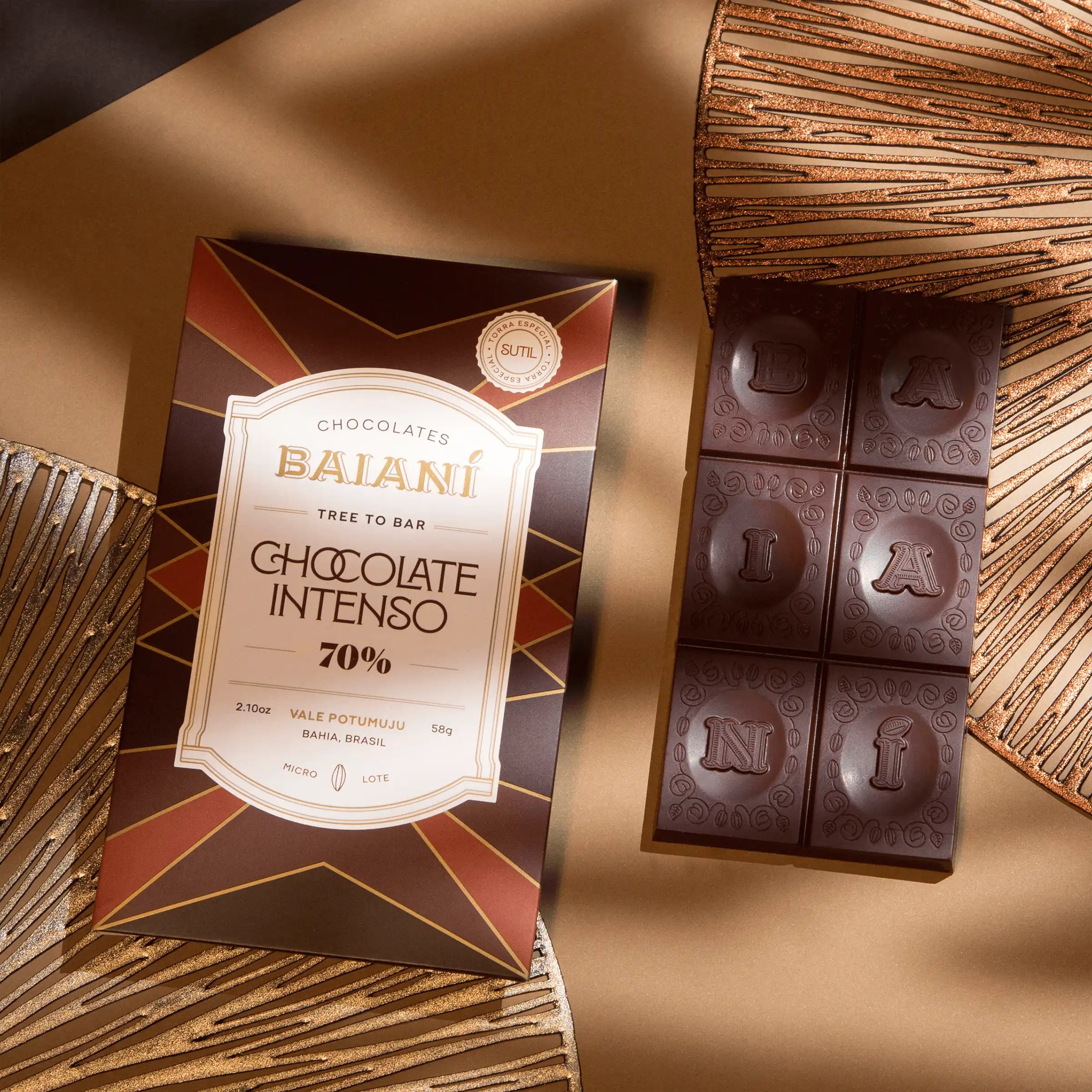 Baiani Bold Roast 70% Dark Chocolate Bar - Premium Trinitario Cocoa Beans - Perfect for Baking, Gifts & Healthy Snacking