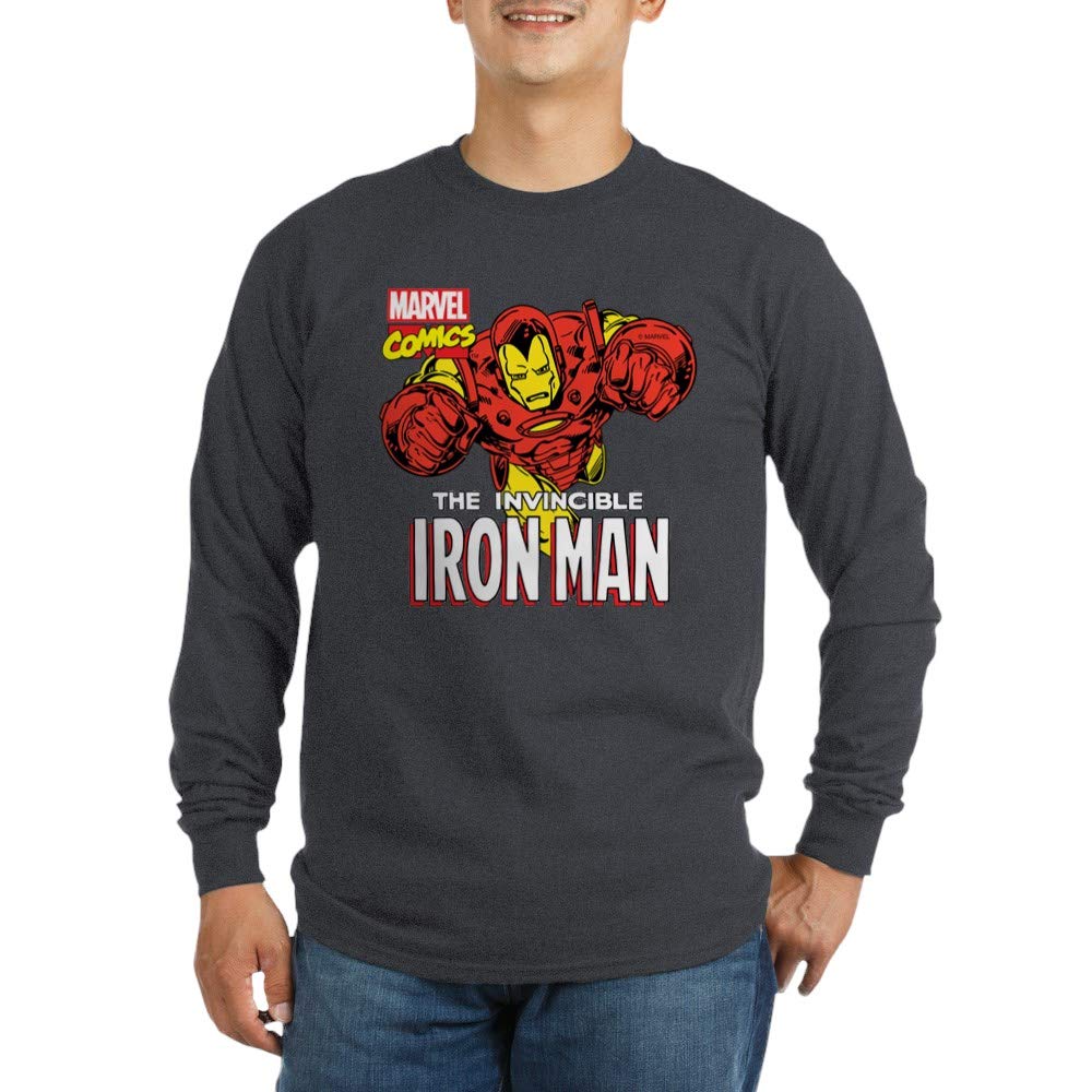 Invincible Iron Man 2 Long Sleeve Graphic Tee - Marvel Superhero T-Shirt for Men & Women - Perfect for Cosplay, Comic Con & Superhero Fans