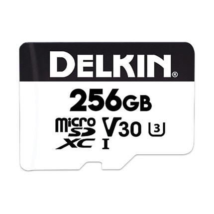 Delkin Devices 256GB UHS-I microSDXC Memory Card - High Speed SD Card for 4K Video, Photography, Drones & Gaming - Includes SD Adapter