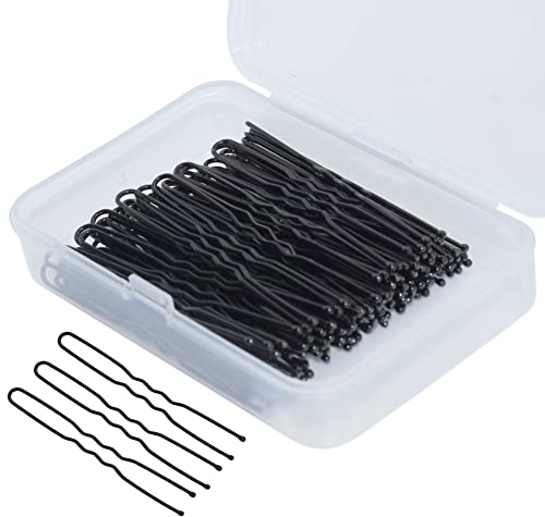150 Black U-Shape Bobby Pins 6CM