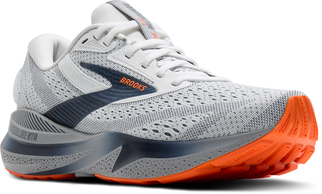 Men's Adrenaline GTS 24 Running Shoes - White/Peacoat/Alloy (Size 129) | Cushioned Support for Road Running, Jogging & Gym Workouts