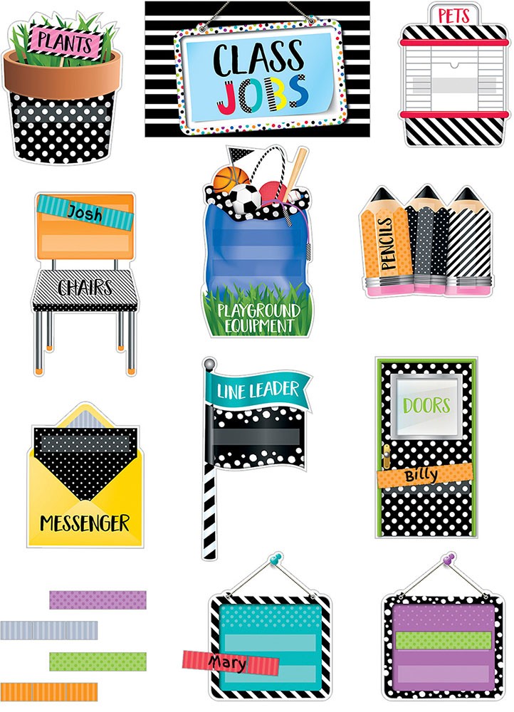 Colorful Classroom Jobs Mini Bulletin Board - Perfect for Elementary School & Homeschool Organization