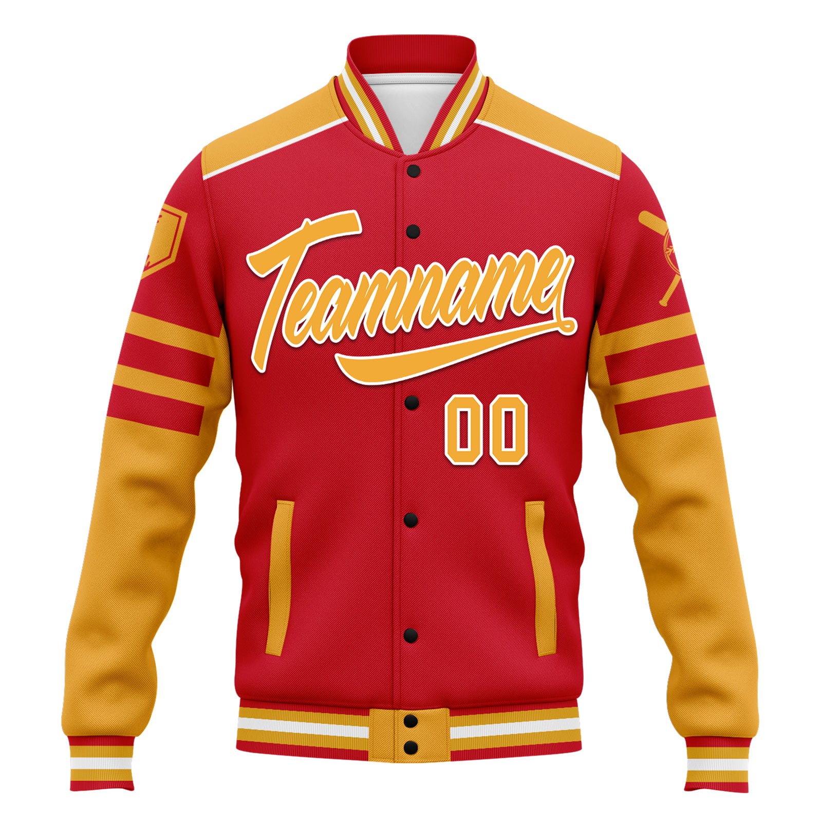 Custom Personalized Varsity Letterman Jacket - Bomber Style with Full Snap Closure (FZ005 D023003) | Perfect for High School, College, Sports Teams & Fashion Statement