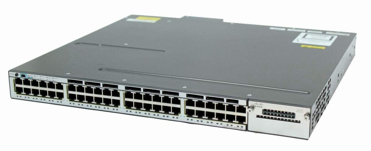 Cisco WS-C3750X-48PF-S 48-Port PoE Gigabit Ethernet Switch | 370W Power over Ethernet | Layer 3 Managed | Refurbished | Ideal for Office Networks, Data Centers & VoIP Systems