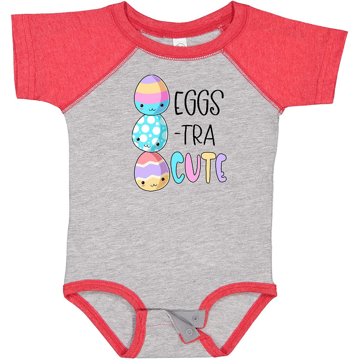 Inktastic Eggs-tra Cute Fun Easter Eggs Baby Bodysuit - Adorable Easter Outfit for Infants & Toddlers - Perfect for Easter Photos, Egg Hunts & Family Gatherings