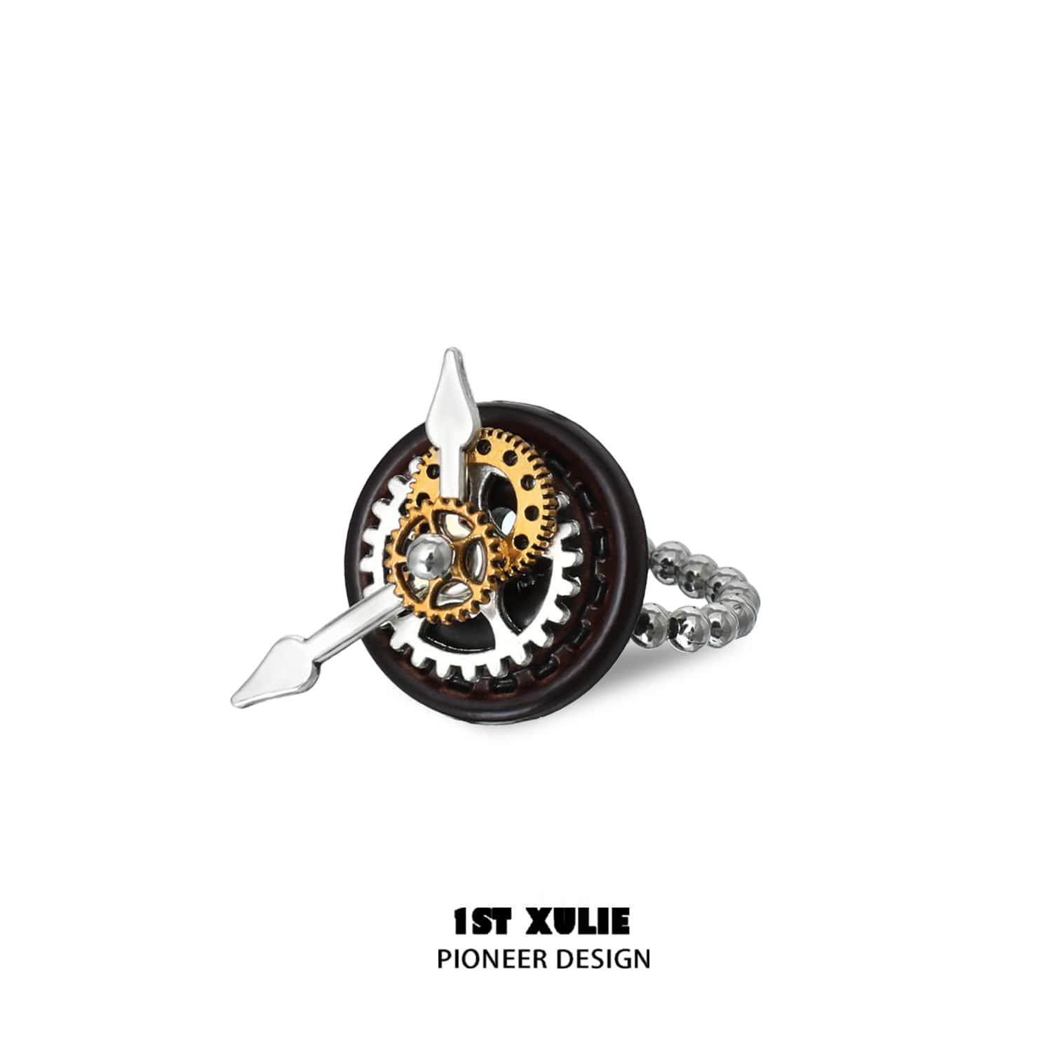18k Platinum Plated Mechanical Butterfly Gear Ring - Unique Steampunk Jewelry for Women, Perfect for Gothic Fashion, Cosplay & Gift Giving