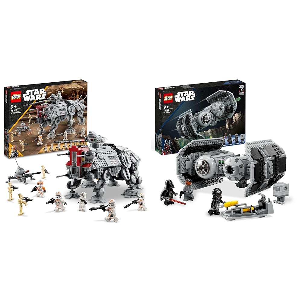 LEGO 75337 Star Wars AT-TE Walker & TIE Bomber Building Set with Gonk Droid & Minifigures - Ultimate Star Wars Collector's Model Kit for Display & Play | Perfect Gift for Fans & Kids Ages 9+