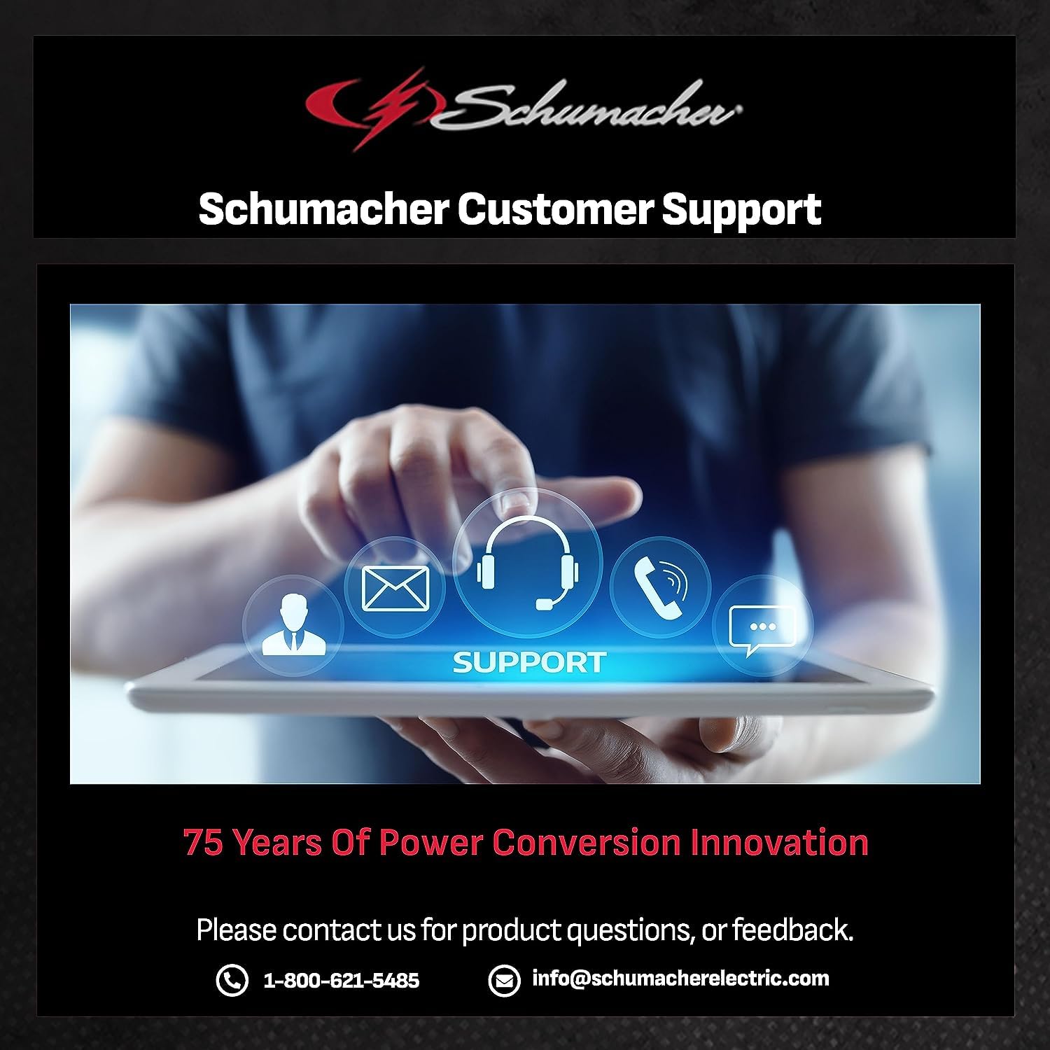 Schumacher Electric SEV1600HW - 50 Amp 240V Level 2 EV Charger | Hardwired Electric Vehicle Charger for Home & Commercial Use | 9X Faster Indoor/Outdoor Charging with Bluetooth & WiFi Connectivity | Perfect for Tesla, Nissan Leaf, Chevy Bolt & Other EVs | Wall Mounted Charging Station for Garage, Parking Lot & Workplace