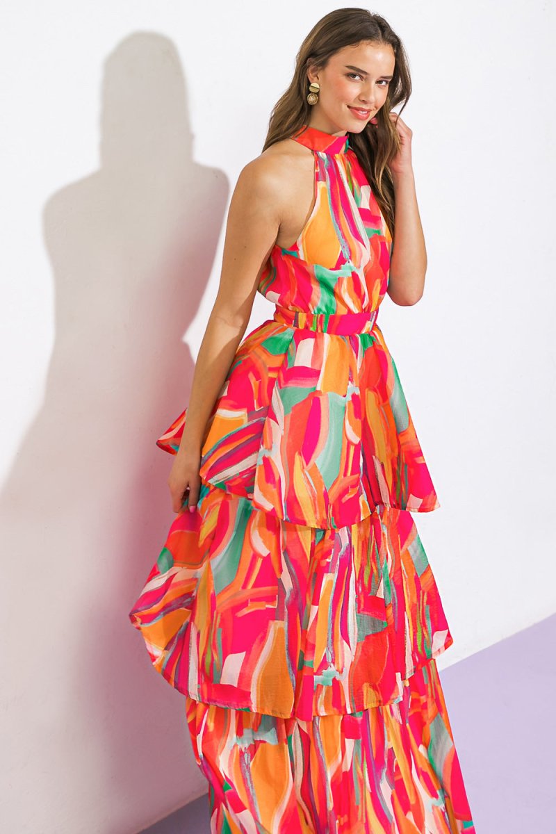 BORN TO FLY WOVEN MAXI DRESS - Elegant Bohemian Flowy Summer Dress for Women, Perfect for Beach Vacations, Date Nights & Outdoor Weddings