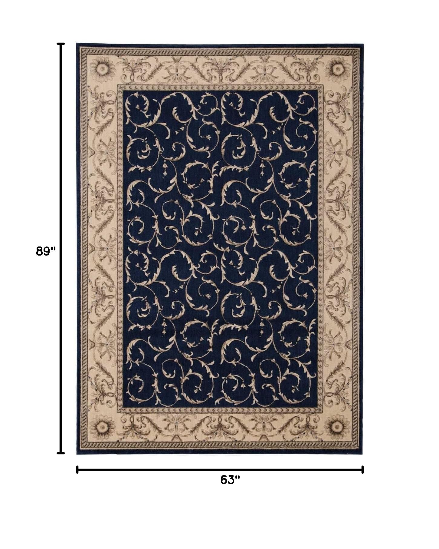 Nourison Somerset Traditional Silver 5'3