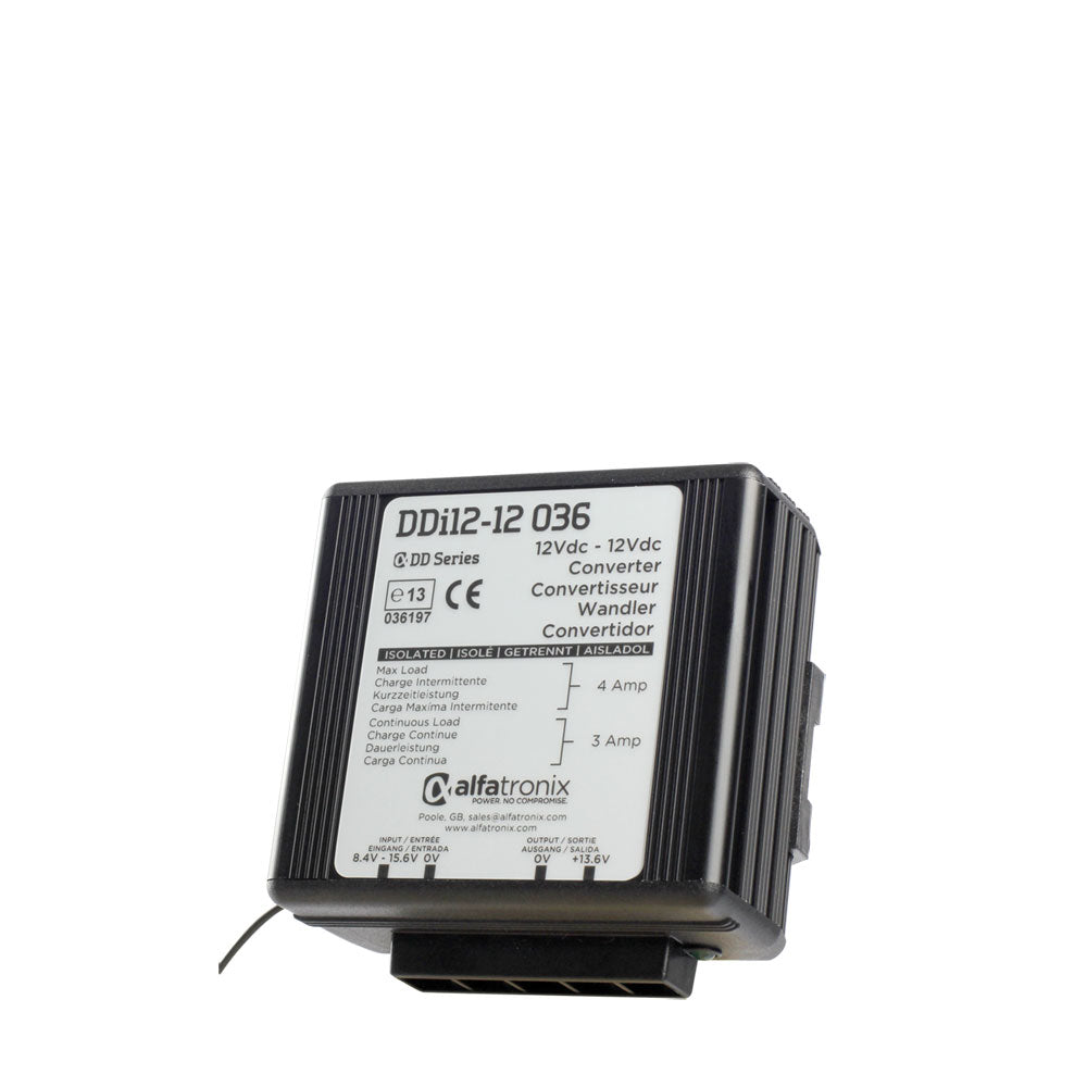 Alfatronix DDi Series 12V Isolated DC-DC Converter 36W (3A) - Power Supply for Industrial Equipment, Telecom Systems & Automotive Electronics