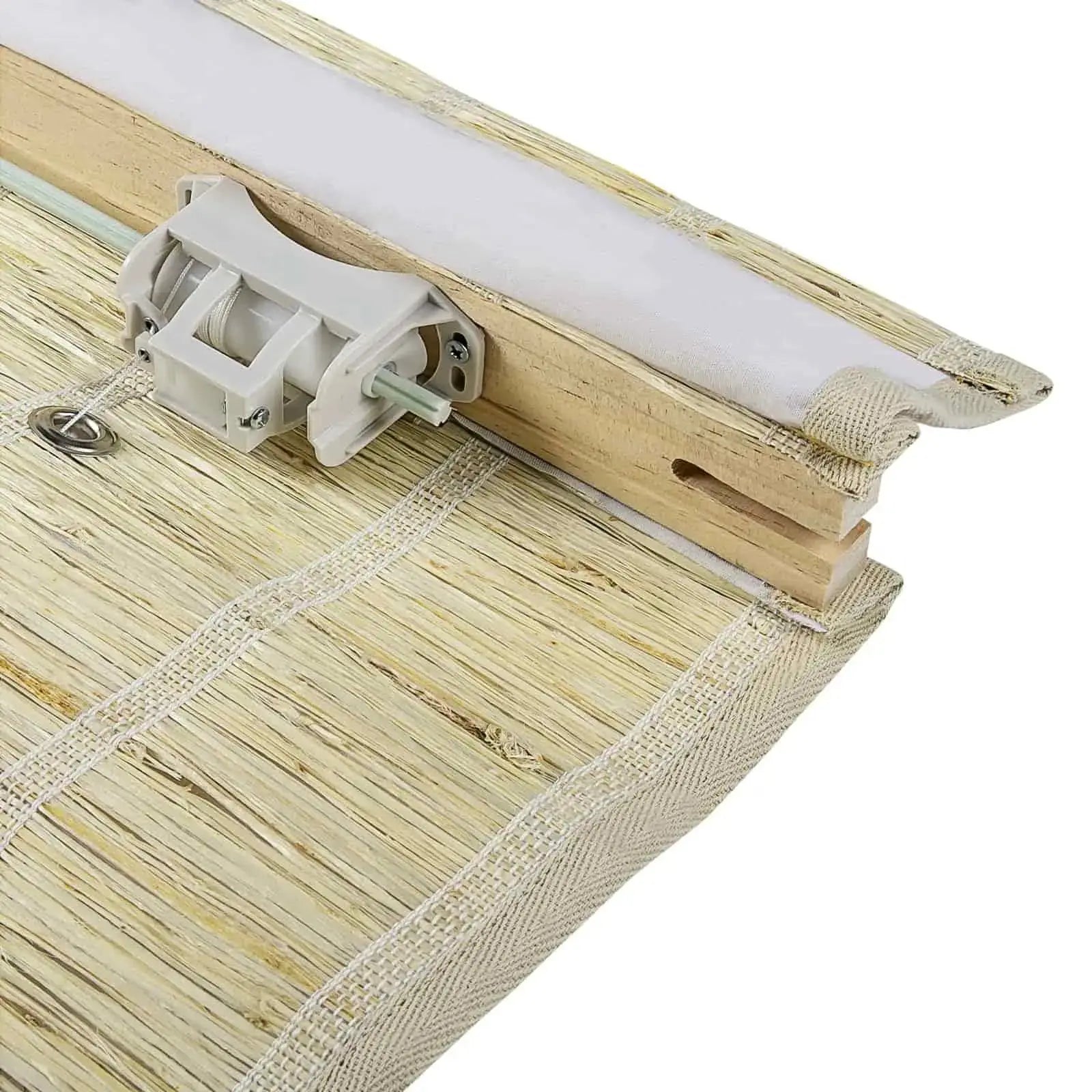 Rae Natural Ramie Jute Woven Wood Window Shades - Series M | Eco-Friendly Bamboo Blinds for Living Room, Bedroom & Office | Light Filtering & UV Protection