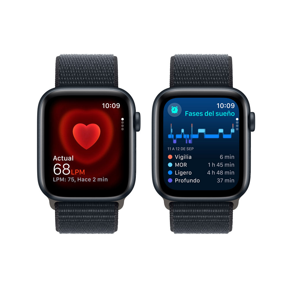 Apple Watch SE GPS 44mm Midnight Aluminum Case with Midnight Sport Band M/L - Perfect for Fitness Tracking, Workouts & Everyday Wear