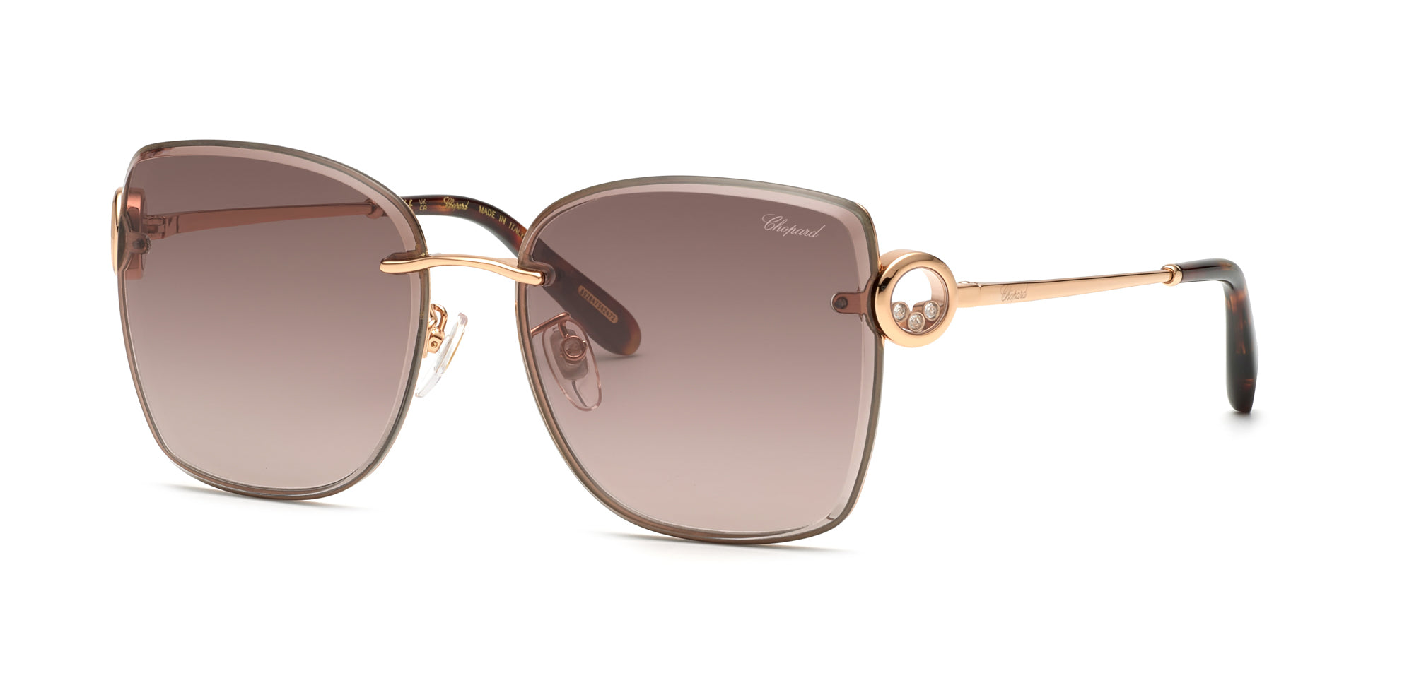 Shiny Copper Gold/Brown Black Gradient Mirror
