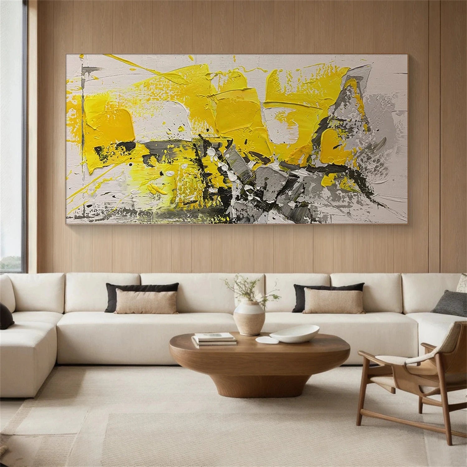 Abstract Painting #AB 304 - Modern Wall Art for Living Room, Bedroom & Office Decor | Large Canvas Artwork for Home & Office