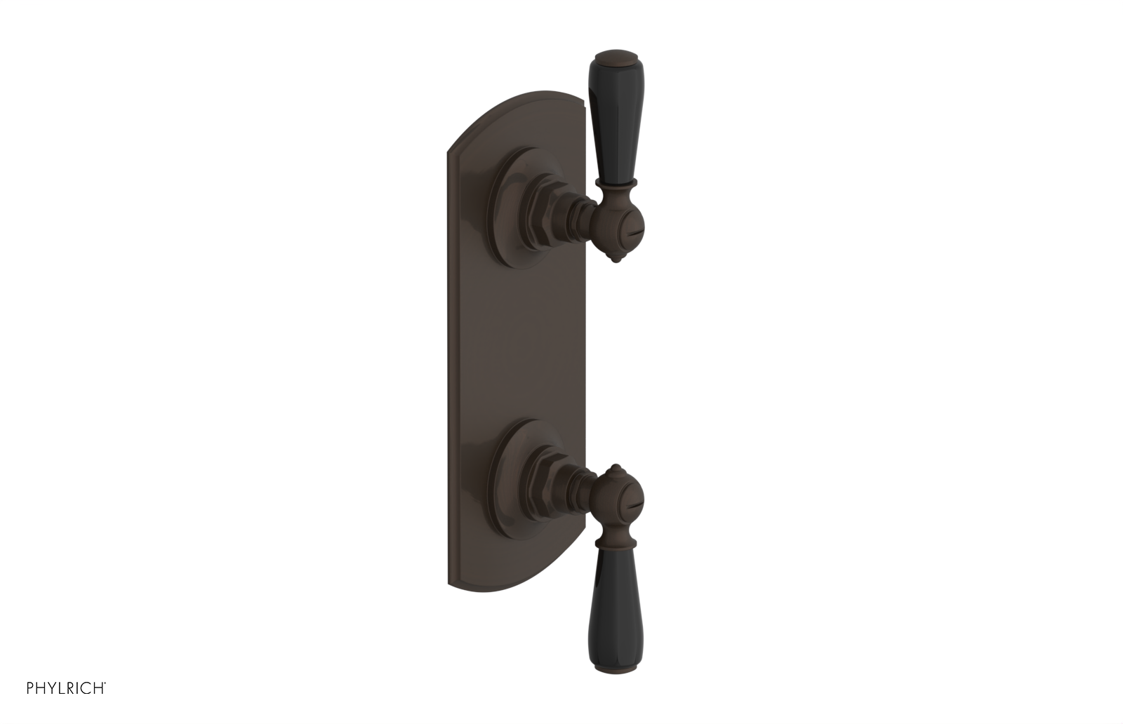 Jamestown Thermostatic Shower Valve with Volume Control & Diverter - Black Accented Bathroom Fixture for Modern Showers & Spa-Like Experience