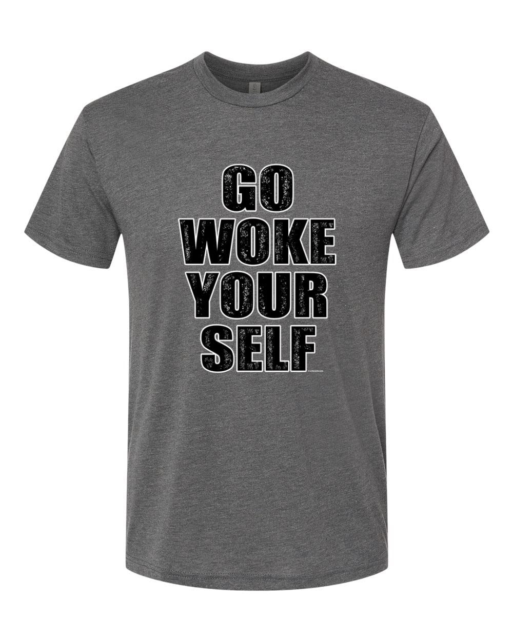 Go Woke Yourself Funny Slogan Men's Premium Tri-Blend T-Shirt - Soft Vintage Style Tee for Casual Wear & Street Fashion