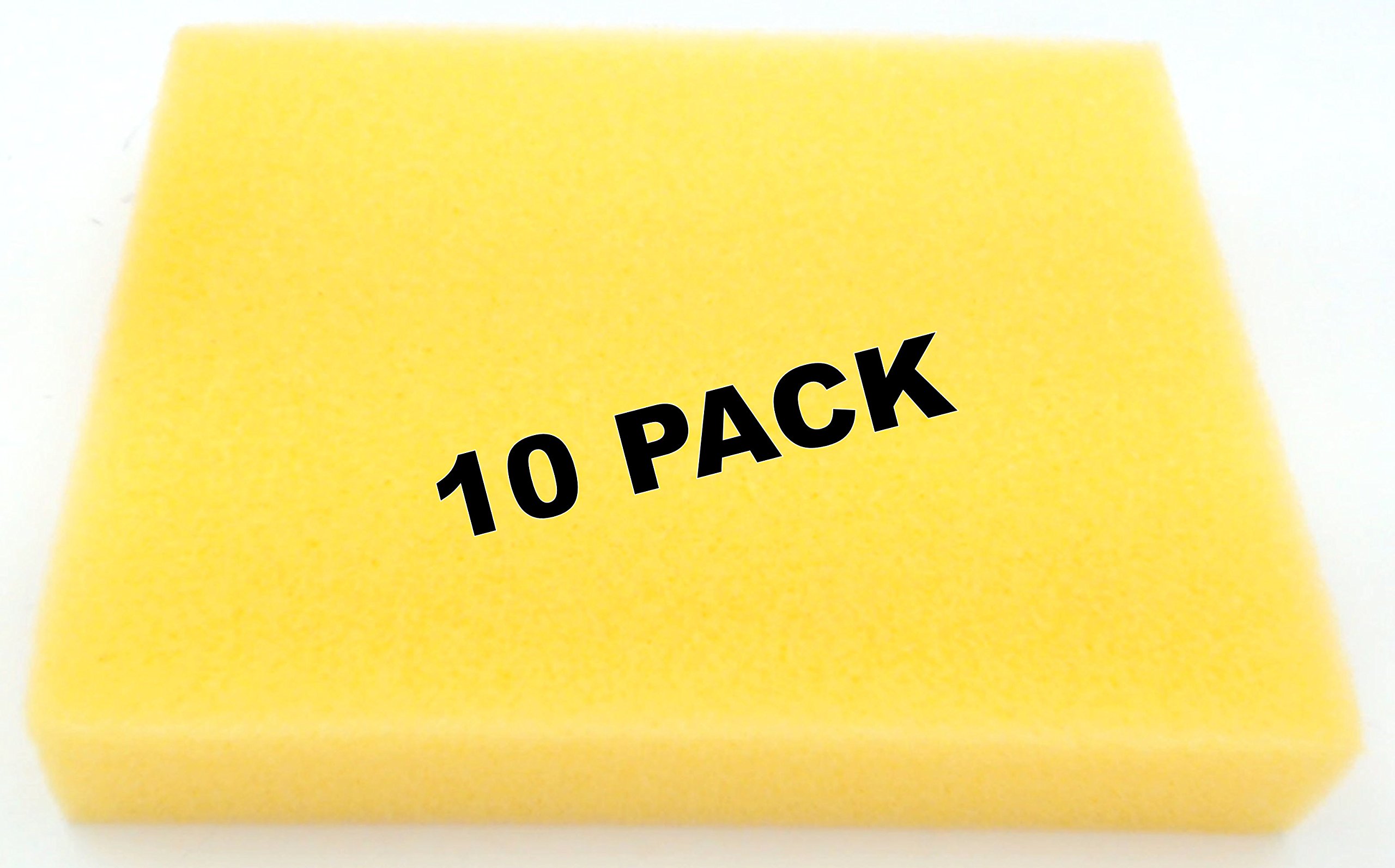 Bissell AeroSwift Vacuum Foam Filter - 10 Pack (Yellow, 1600304) by Seneca River Trading - Replacement Filters for Pet Hair & Dust - Perfect for Bissell Vacuums in Homes with Pets
