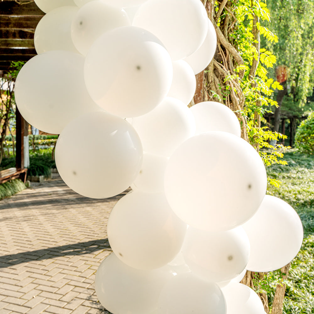 Balloonify White Balloon Arch Garland Kit - 105 Pieces for Party Decorations, Weddings & Baby Showers | Premium Quality Balloon Decor Set