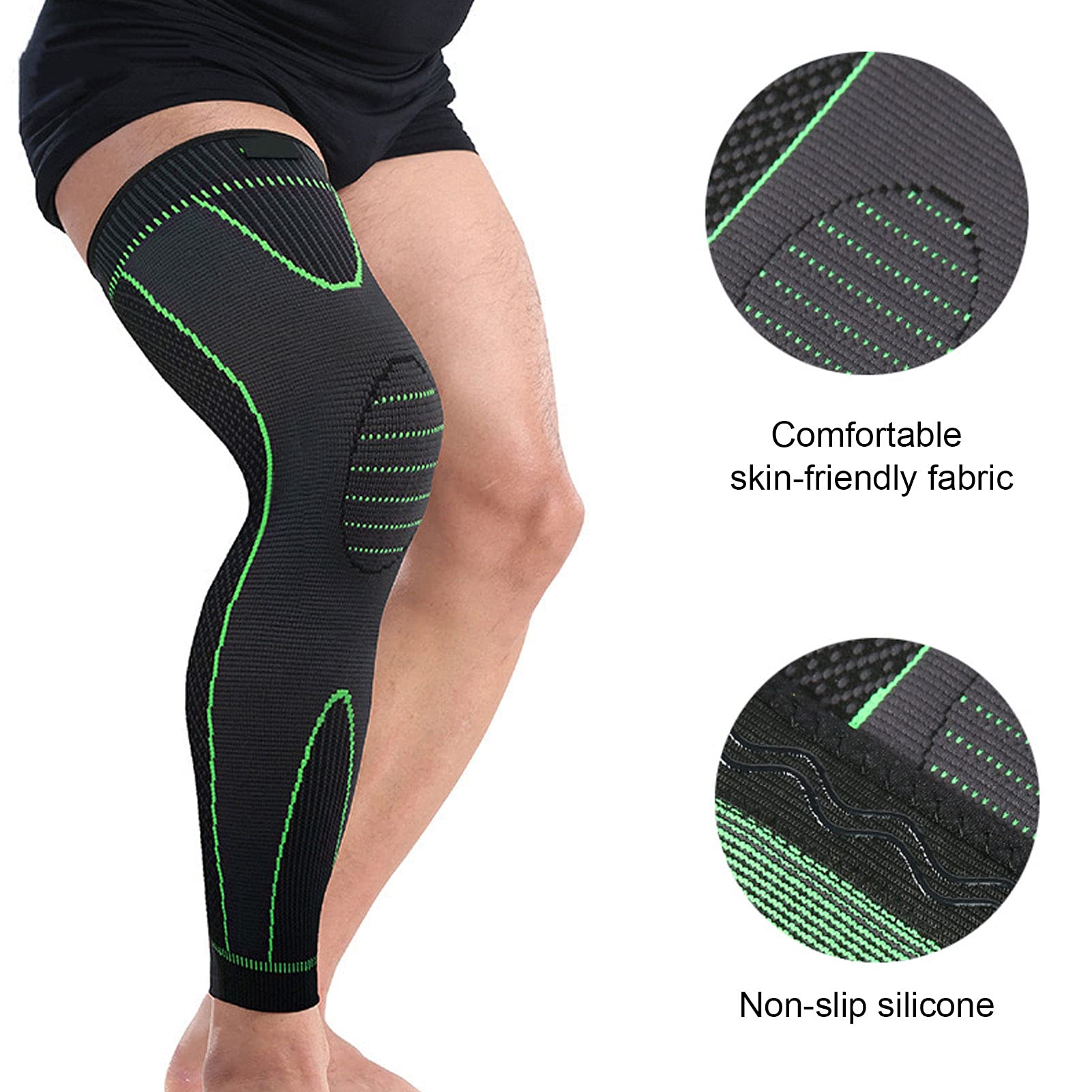 Best Compression Knee Sleeve for Varicose Veins, Lymphedema & DVT Relief - Stable & Durable Leg Support Sleeves - Easy to Wear High Compression for Circulation & Pain Relief - Perfect for Running, Workouts & Daily Wear (Medium Size)