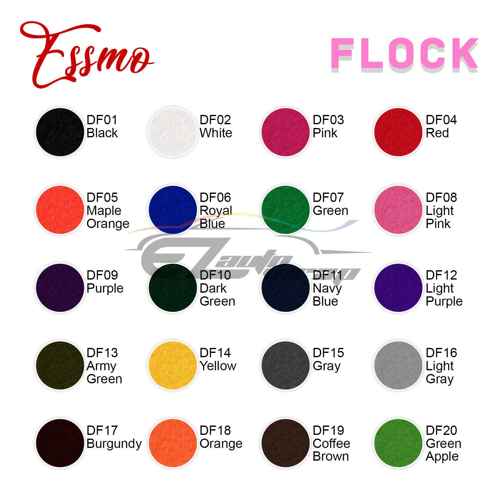 JD-ESSMO Army Green Flock Heat Transfer Vinyl HTV Sheet - 20