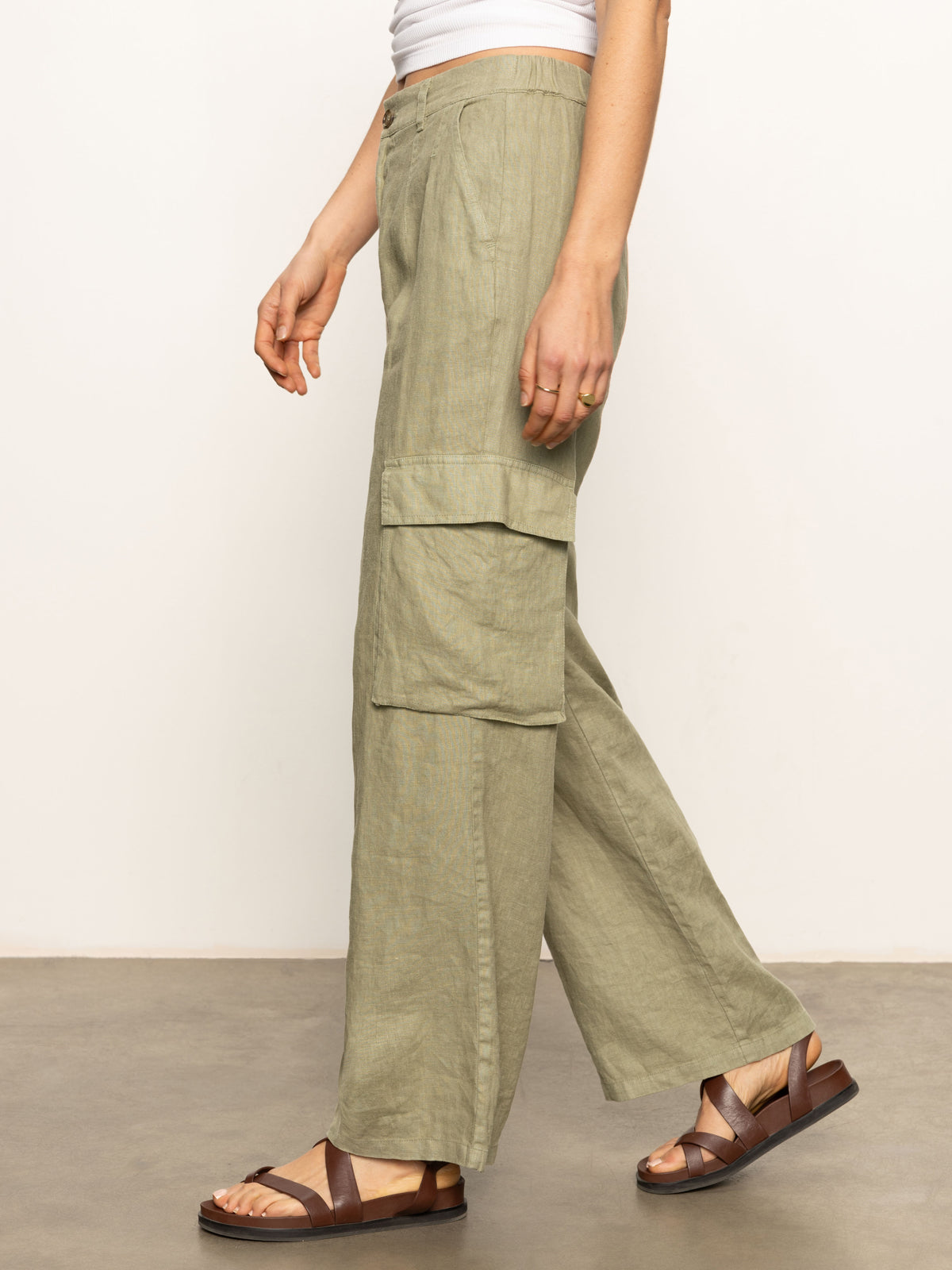 Hopper Semi High Rise Cargo Pants for Women - Sage Green Outdoor Workwear & Hiking Trousers with Multiple Pockets | Perfect for Camping, Travel & Everyday Wear