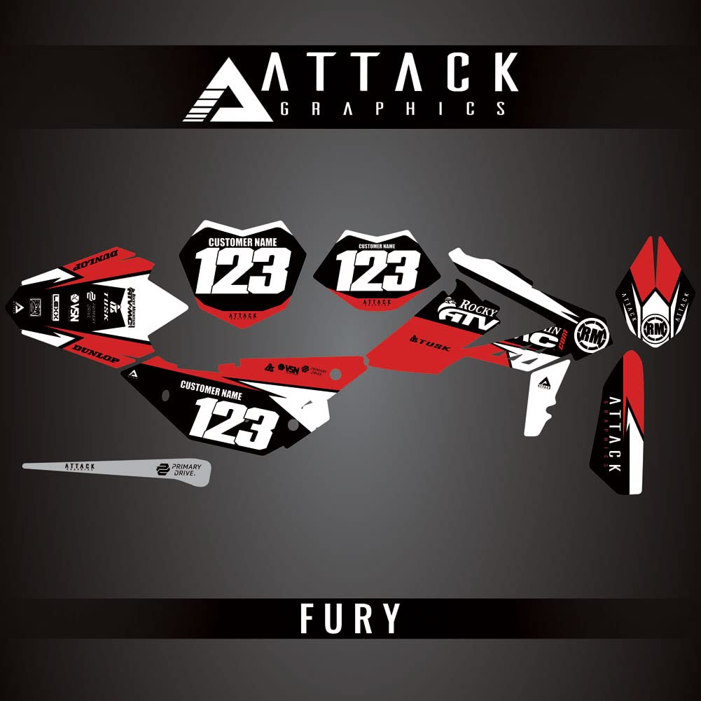 Attack Graphics Custom Fury Complete Bike Graphics Kit for Beta 500 RR-S 2017 - High-Quality Dirt Bike Decals & Stickers for Off-Road Racing and Motocross Adventures