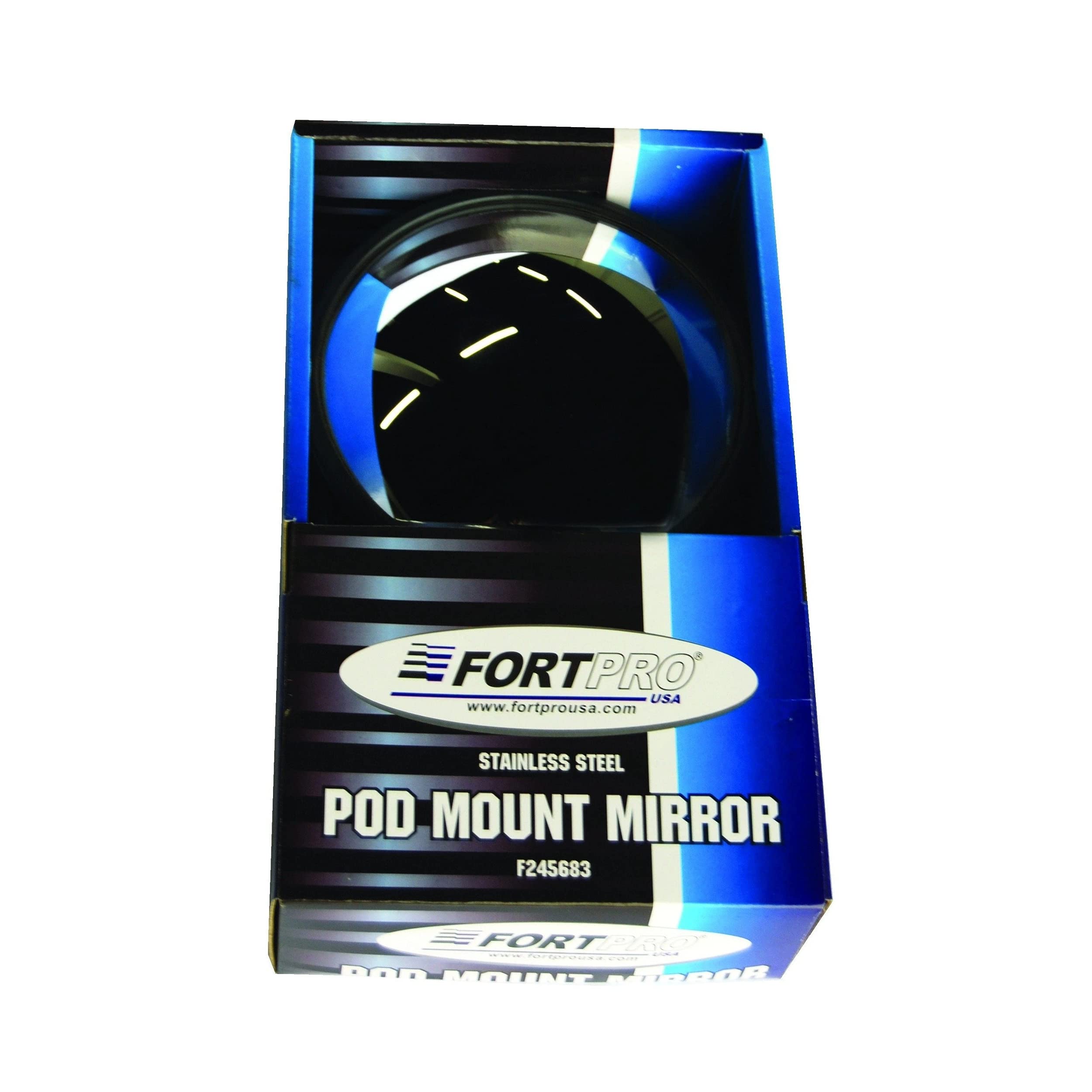 POD Mount Mirror Bubble Convex - Wide Angle Rear View Mirror for Trucks & RVs - Blind Spot Safety Mirror for Parking & Towing - Durable Convex Mirror for Vehicles