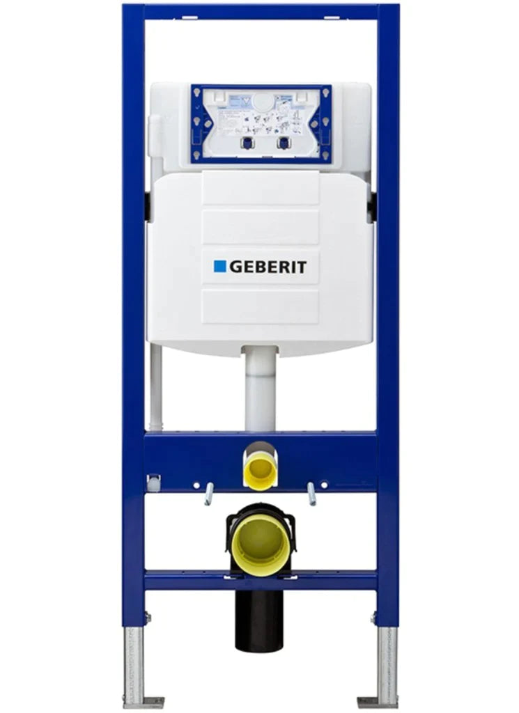 Geberit 2x4 Wall-Mounted Toilet Carrier System - 1.6 GPF Water-Saving Flush - Perfect for Bathroom Renovations & Space-Saving Installations