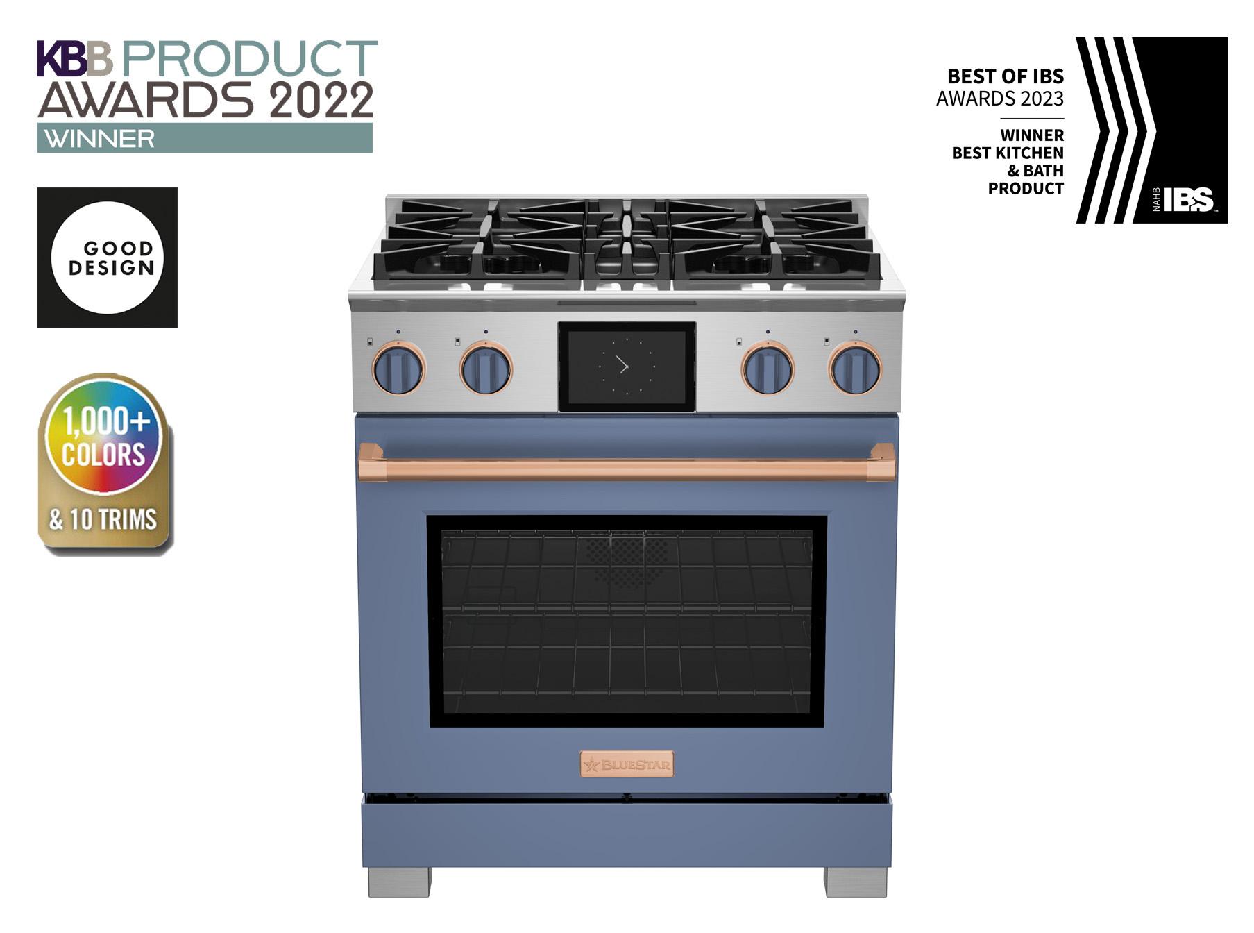 Bluestar BSDF304B 30-Inch Professional Dual Fuel Range - Gas Stove & Electric Oven for Home Chefs & Commercial Kitchens | Perfect for Baking, Roasting & High-Heat Cooking