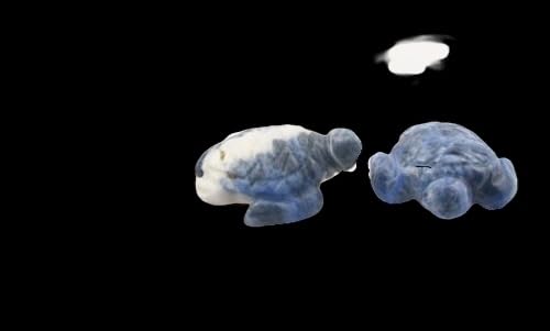 Majestic 2 Carved Sodalite Sea Turtle Beads for Jewelry Making - DIY Necklace, Bracelet & Craft Supplies - Perfect for Beach-Themed Jewelry & Gifts