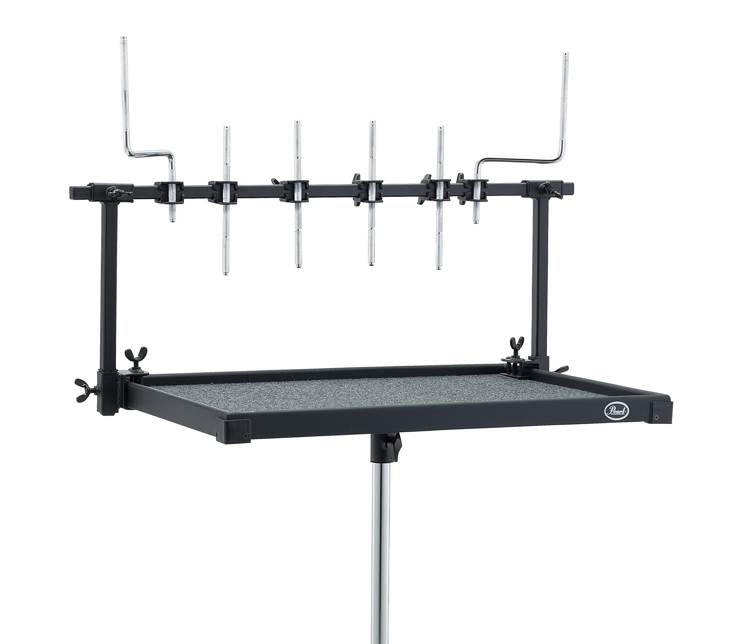 Pearl PTRUNV Universal Fit Trap Table Rack - Adjustable Drum Hardware Stand for Snare Drums, Percussion & Electronic Pads | Perfect for Live Performances, Studio Recording & Drum Practice Sessions