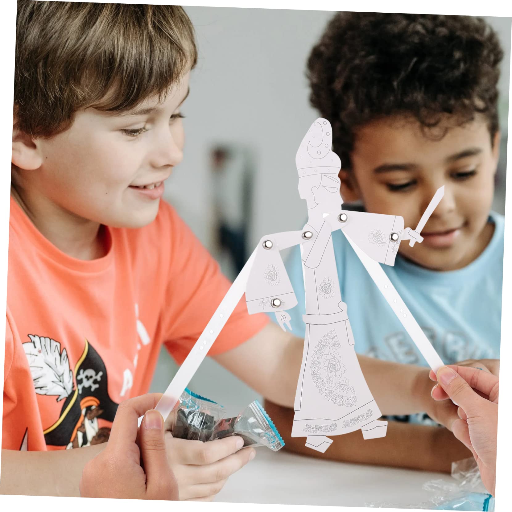Abaodam 12 Sets DIY Puppet Theater Craft Kit - 3D Assembly Paper Toys for Kids, Chinese Cultural Gift for Toddlers | Perfect for Creative Play, Birthday Gifts & Educational Activities