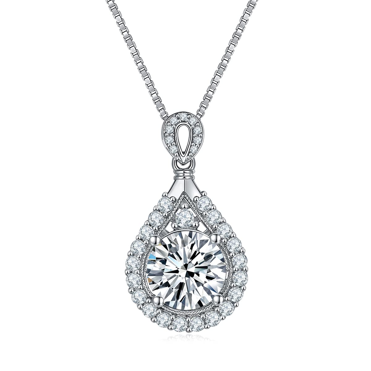 Topfook Elegant Pendant Necklaces for Women - Sterling Silver Heart Locket Jewelry Gift for Mom, Wife, Girlfriend - Perfect for Birthday, Mother’s Day, Anniversary & Valentine’s Day - Everyday Wear & Special Occasions