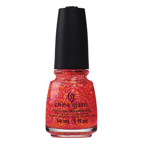 China Glaze Let The Beat Drop Nail Polish - 0.5 oz / 15ml (#82610) - Vibrant Blue Glitter Nail Lacquer for Parties, Night Out & Special Occasions