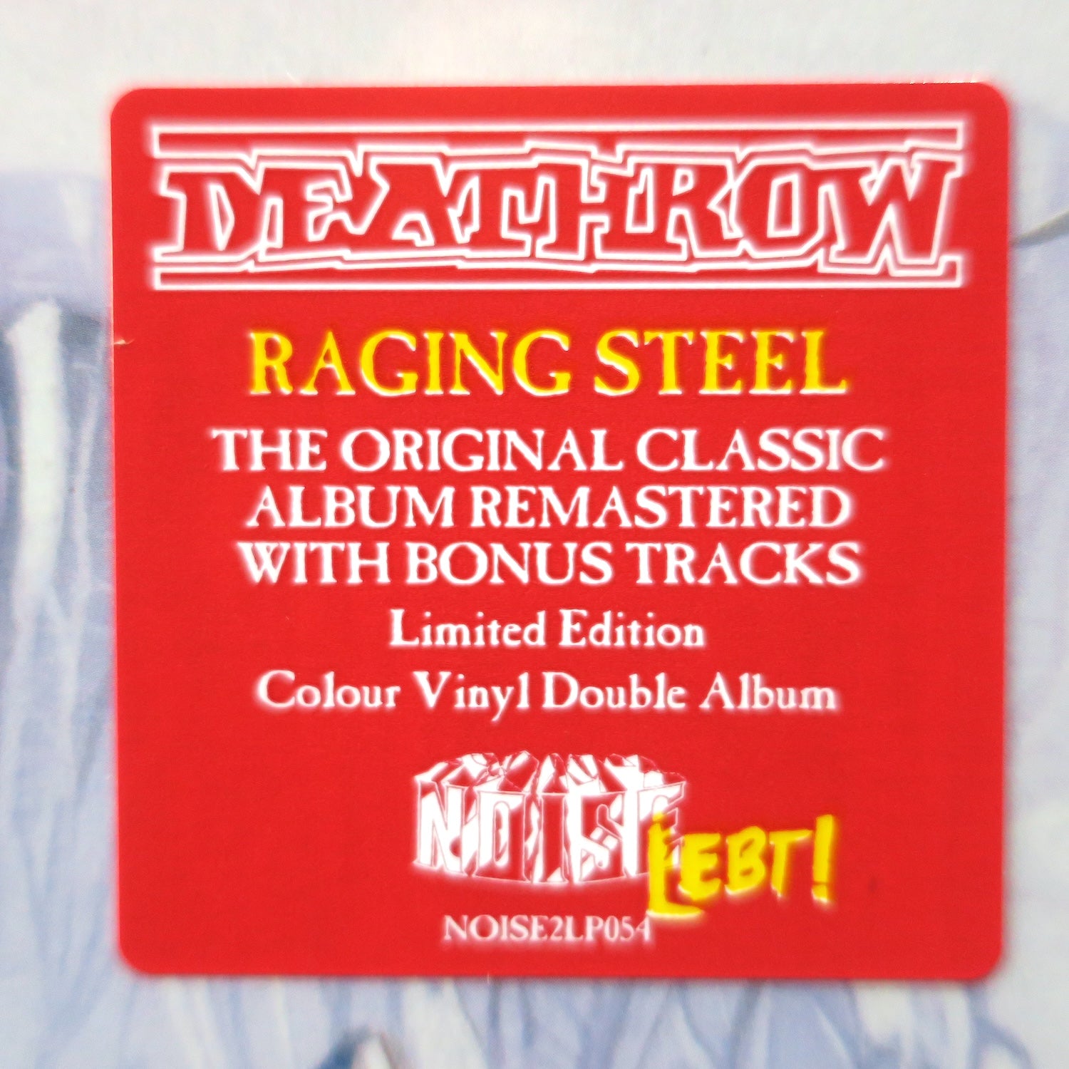 DEATHROW 'Raging Steel' RED Vinyl 2LP (1987 Thrash Metal Album) - Perfect for Record Collectors & Thrash Metal Fans