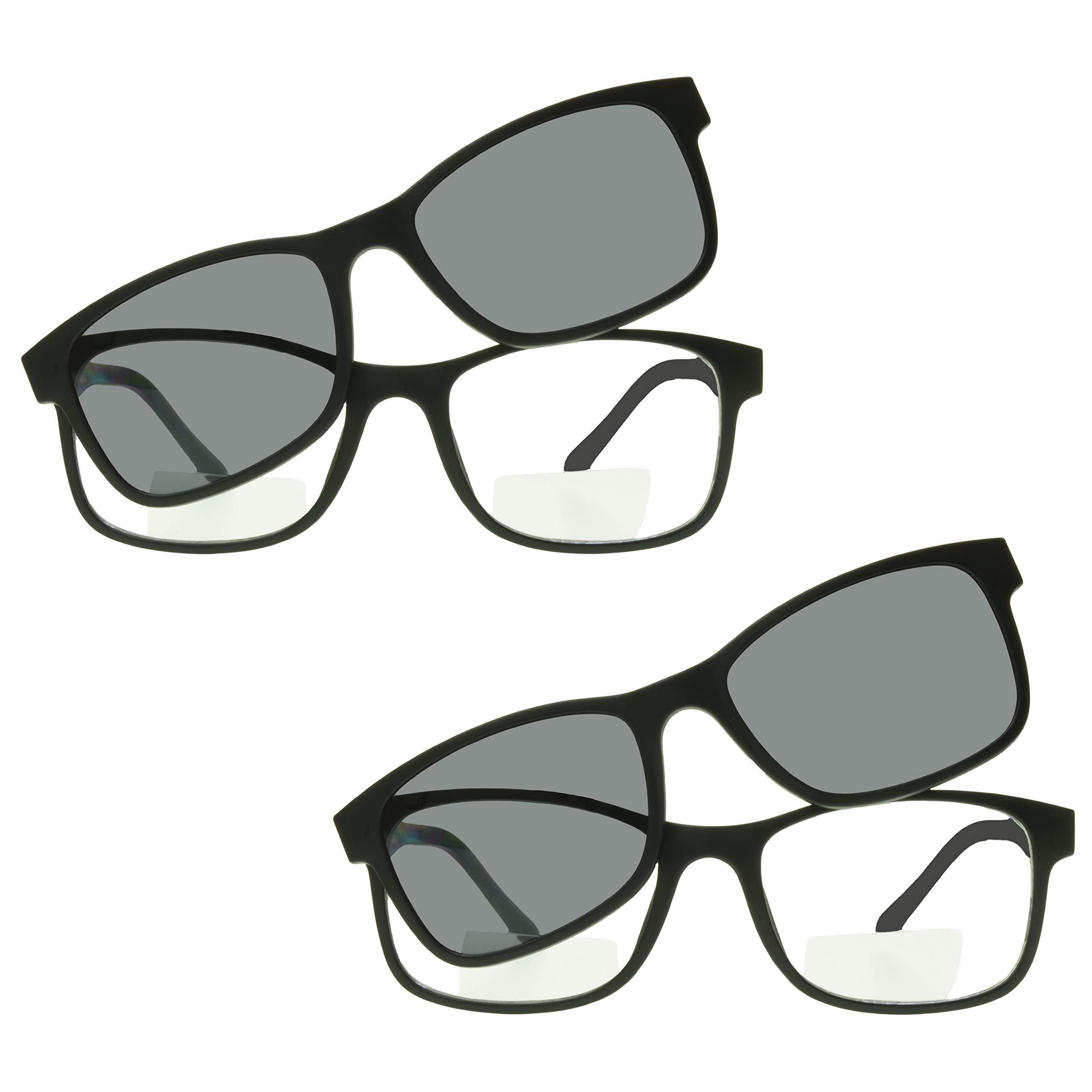 ProSPORT Polarized Bifocal Sunglasses with Magnetic Clip-On - UV Protection Reading Glasses for Men & Women - Perfect for Driving, Fishing & Outdoor Activities