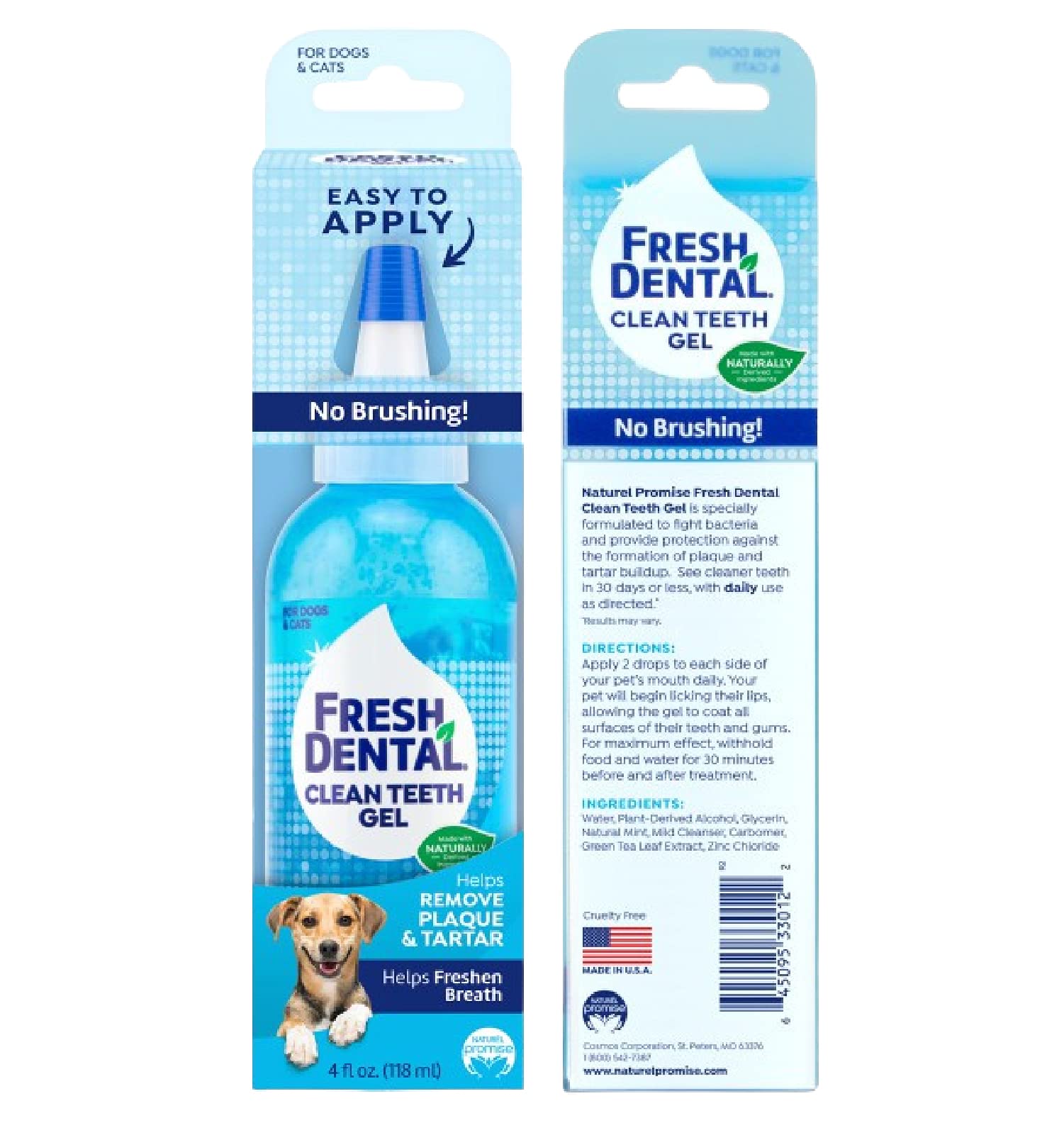 Natural Mint Flavored Dog Toothpaste for Teeth Cleaning & Plaque Removal – Freshens Breath, No Toothbrush Needed – Made in USA, 4oz – Perfect for Daily Oral Care & Dental Hygiene at Home