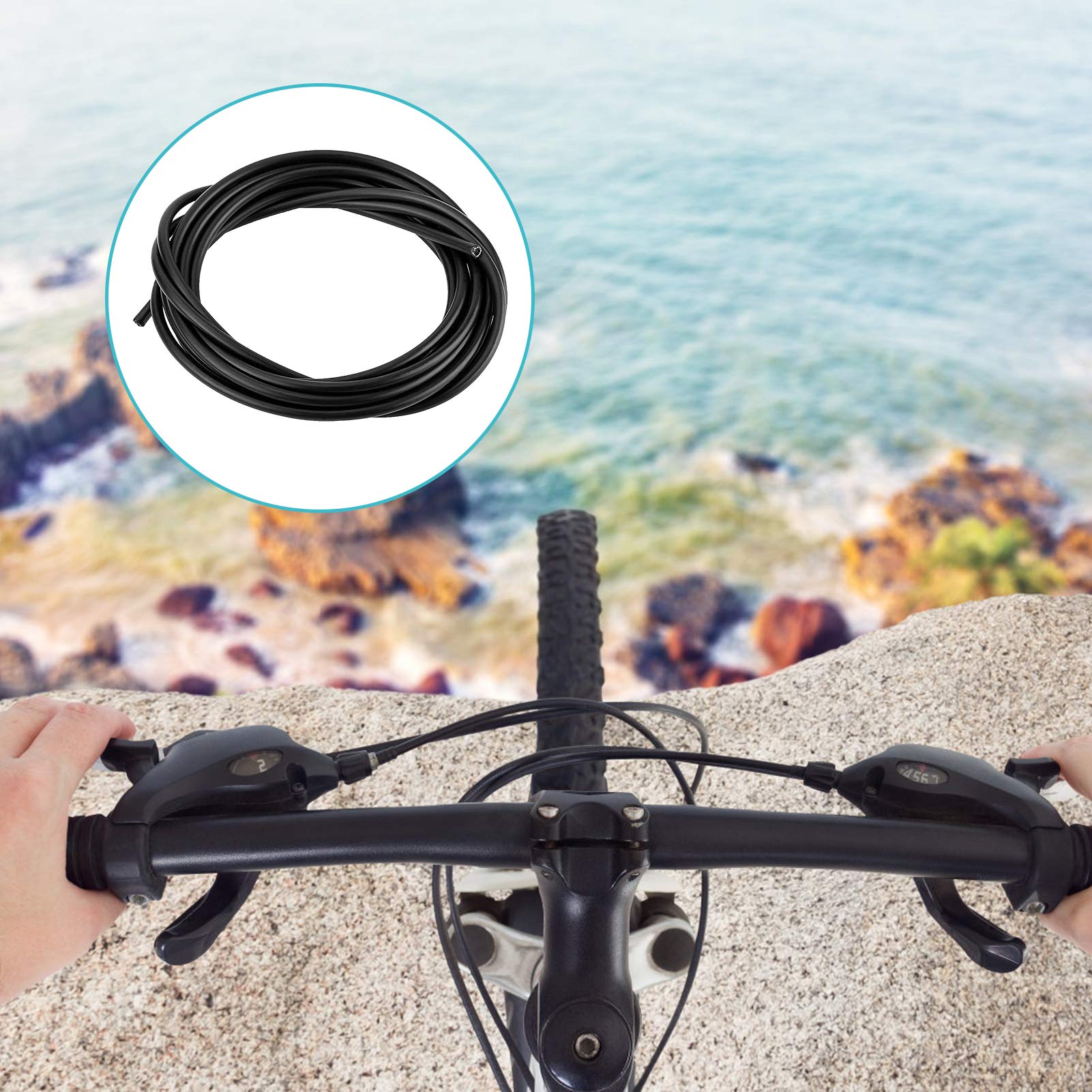 4mm Universal Bike Shifter Cable & Brake Housing - Durable Road & Mountain Bicycle Gear Cable Replacement for Smooth Shifting Performance (Ideal for Cycling, Commuting & Off-Road Adventures)