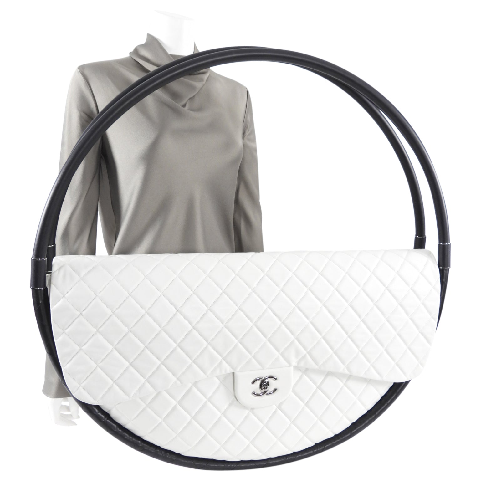 Chanel XL Runway Limited Edition Rare Hula Hoop Bag from SS2013 - Luxury Designer Shoulder Bag for Women, Fashion Statement Accessory for Parties, Events & Special Occasions