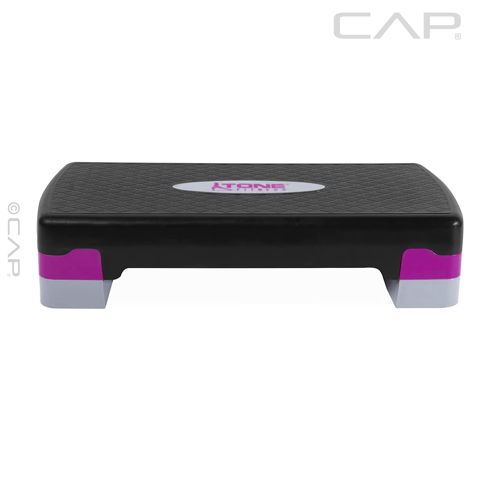 Tone Fitness Compact Aerobic Step Platform - Adjustable Exercise Stepper for Home Workouts, Cardio Training & Fitness Routines | Perfect for Step Aerobics, HIIT & Strength Training