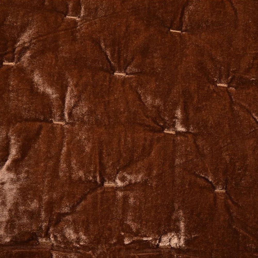 Stella Faux Silk Velvet Pintuck Quilt Swatch - Luxury Fabric Sample for Home Decor, Upholstery & DIY Sewing Projects