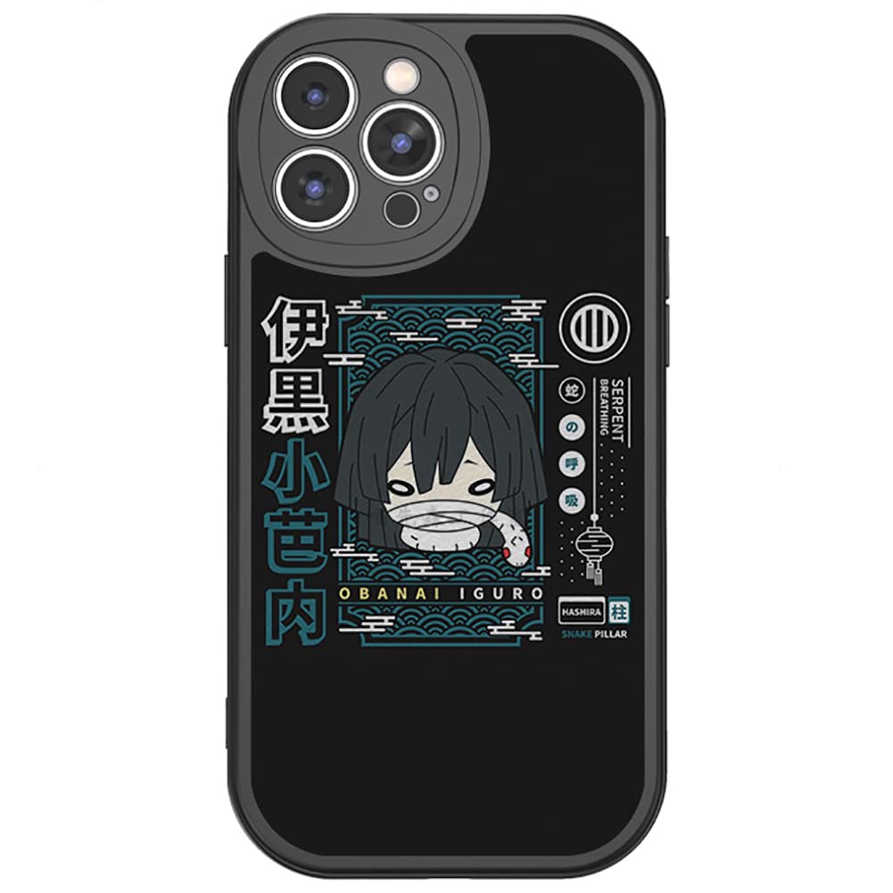 Japan Anime Demon Slayer Ultra Slim Soft TPU Silicone Shockproof Anti-Scratch Phone Case for iPhone 8 Plus/XS/XR/XS Max/11 Pro Max/12 Pro/SE/13 Pro Max - Perfect for Anime Fans & Daily Protection