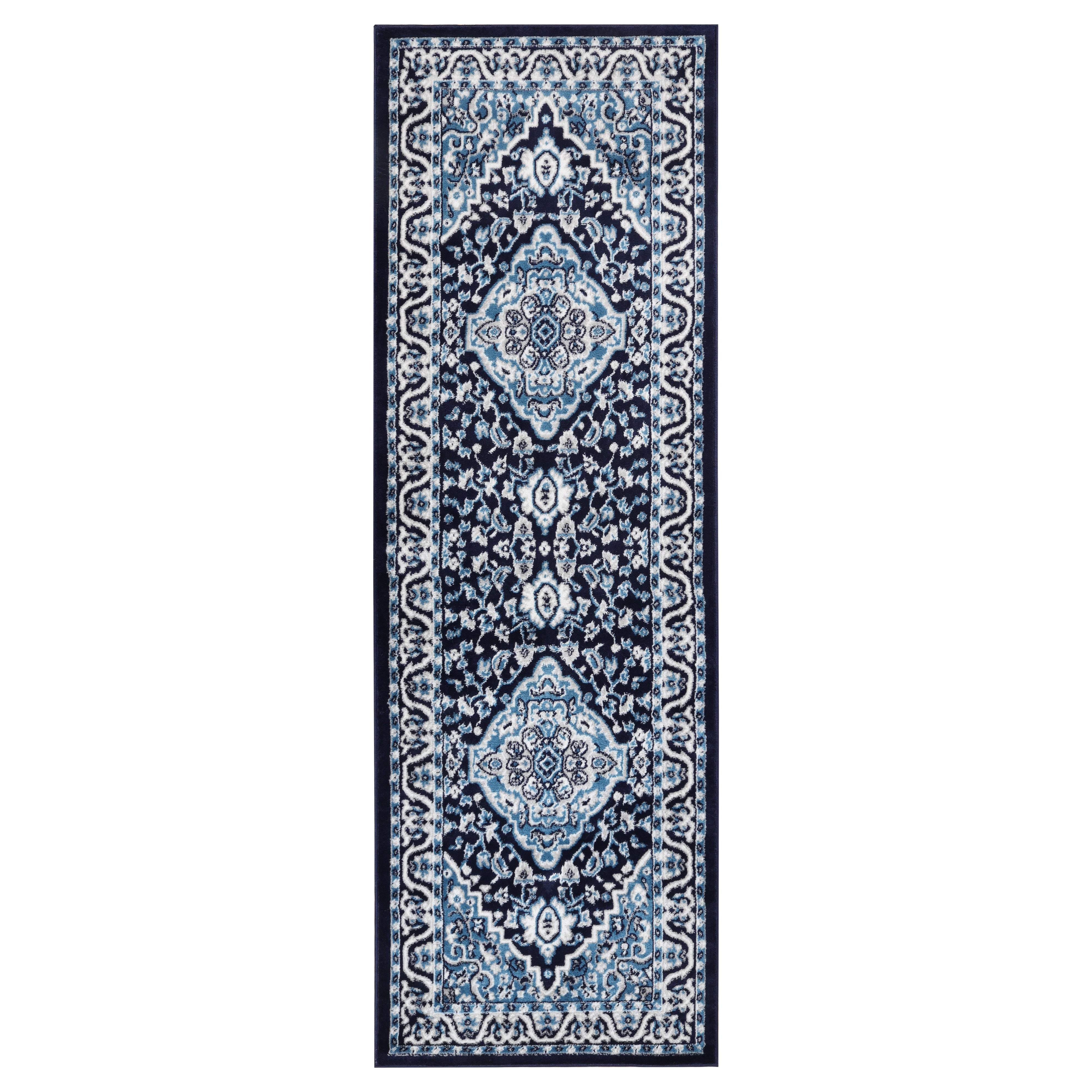 Glendale Traditional Floral Medallion Indoor Area Rug - Non-Slip Living Room Carpet, Bedroom Runner, Hallway Decor | Soft & Durable Home Floor Mat for Cozy Interior Design