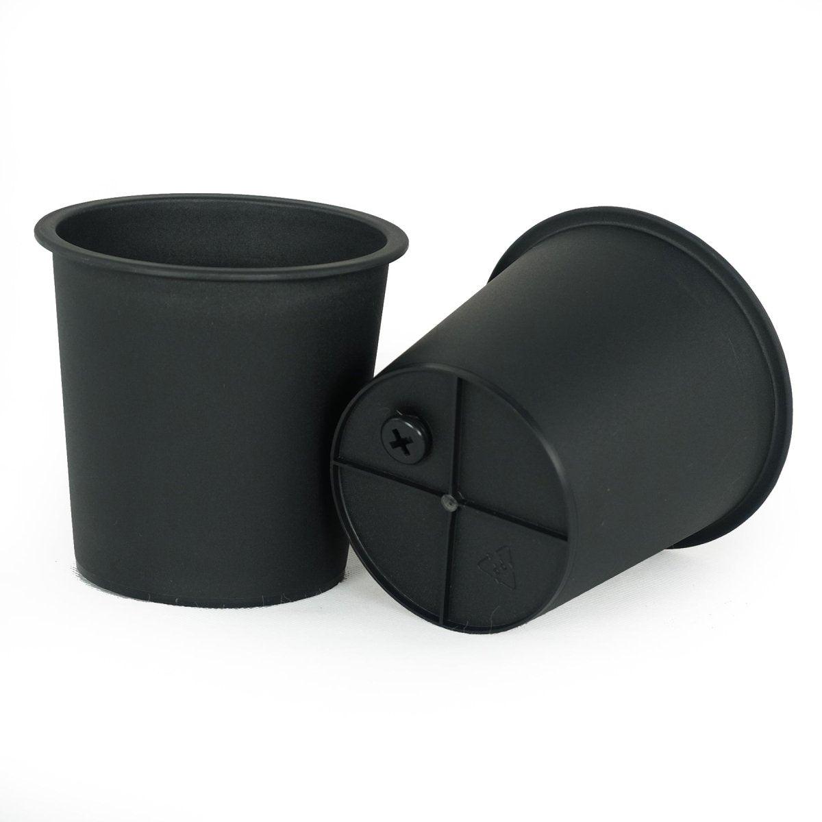 Catleza 5-Pack Plastic Plant Pots for Nursery & Garden with Drainage Holes - Ideal for Indoor Plants, Succulents, Herbs & Seedlings